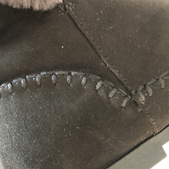 Old Navy suede & fur black booties size 9 - Picture 8 of 12